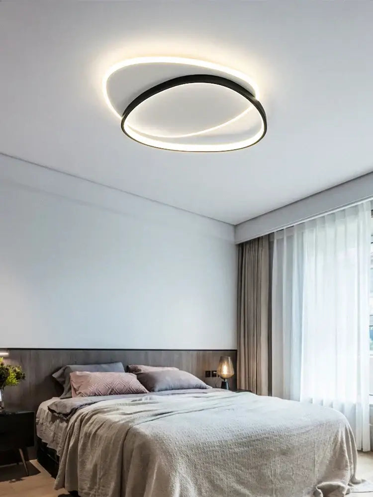 Black Nordic 55cm Dimmable Ceiling Lamp