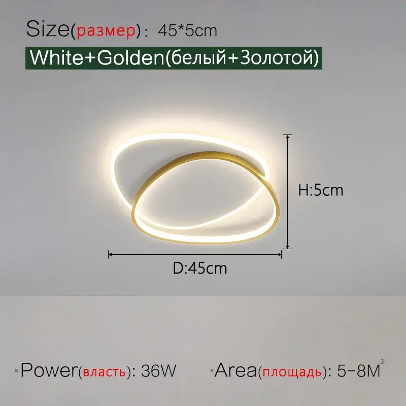 Black Nordic 55cm Dimmable Ceiling Lamp