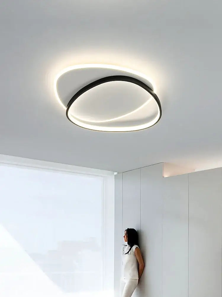Black Nordic 55cm Dimmable Ceiling Lamp