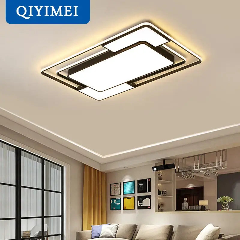 Black Square Ceiling Light