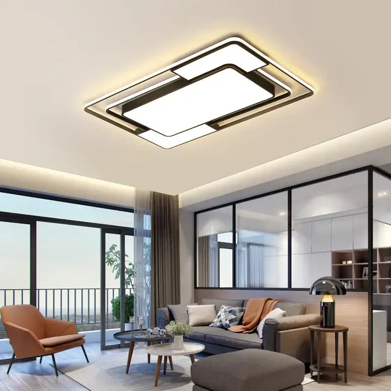 Black Square Ceiling Light