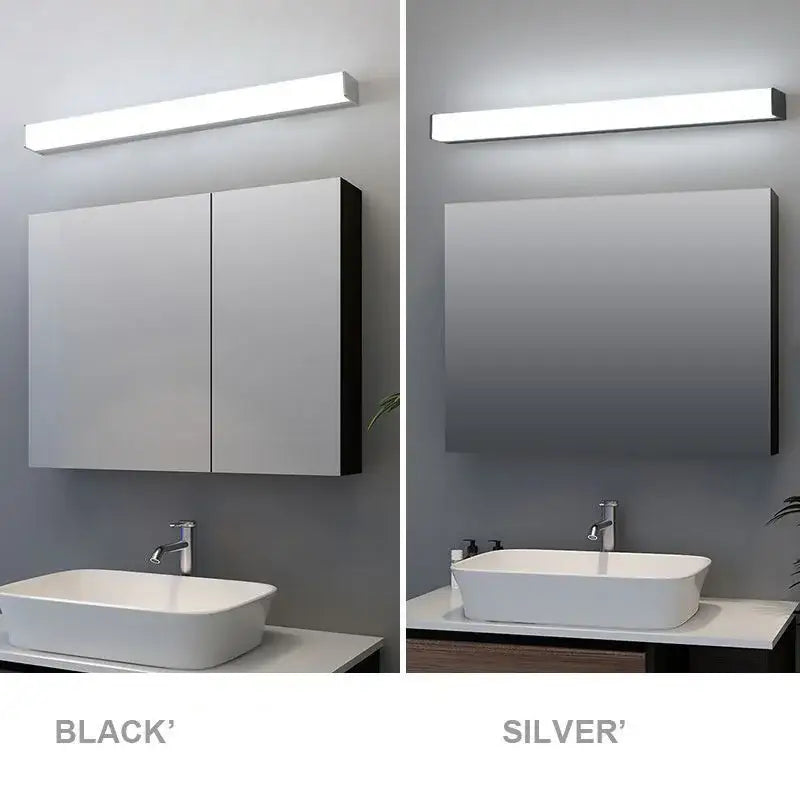 Black Rectangular Wall Lamp Aluminum Acrylic
