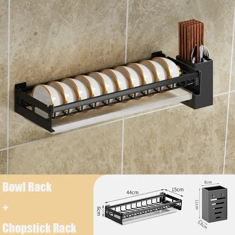 Black Two-Tier Dish Rack