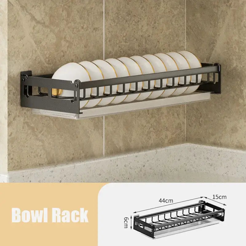 Black Two-Tier Dish Rack