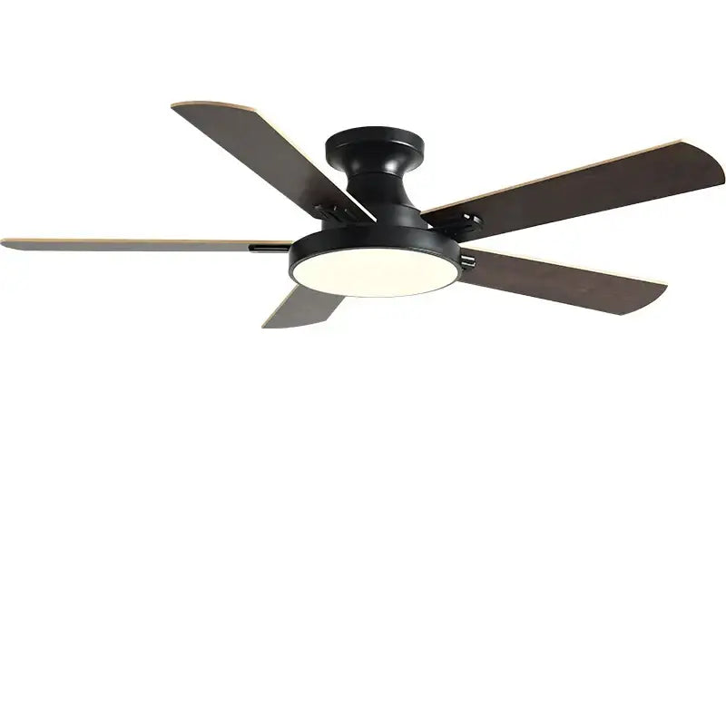 Black Wood Multi-Color Ceiling Fan Light