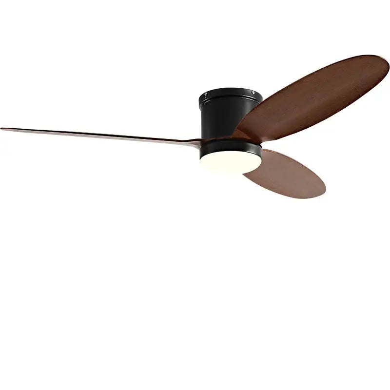 Black Wood Ceiling Fan 52-Inch with LED Light