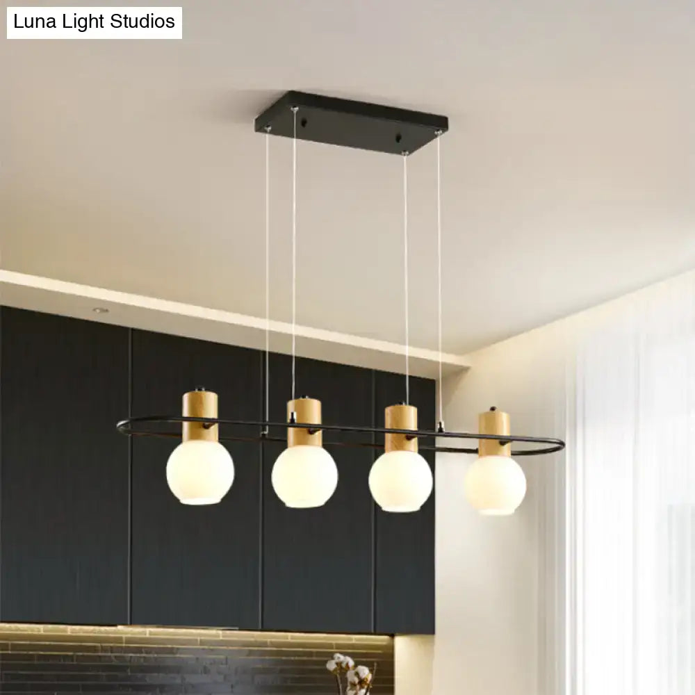 Black Orb Pendant Light