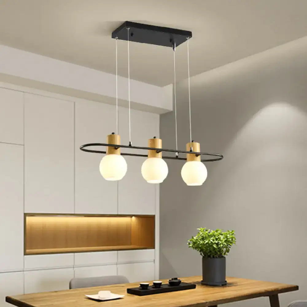 Black Orb Pendant Light