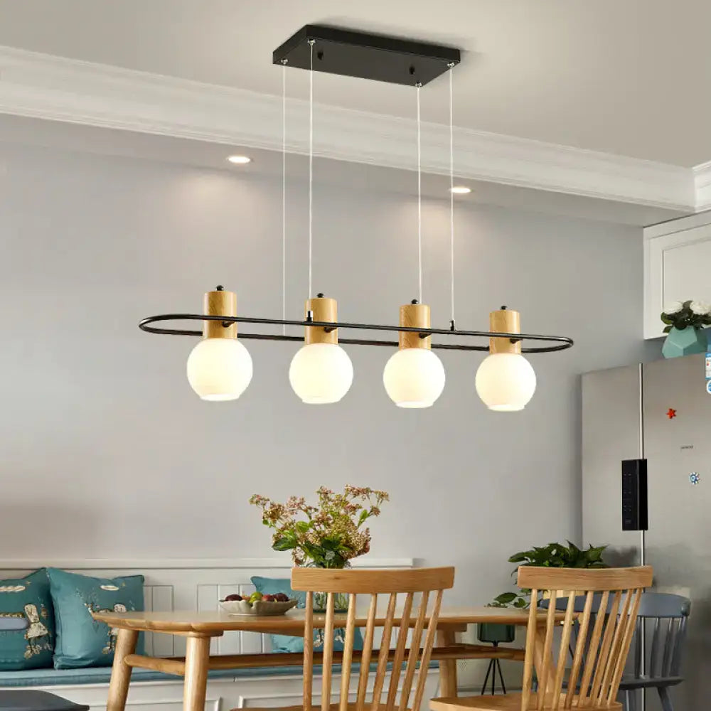 Black Orb Pendant Light
