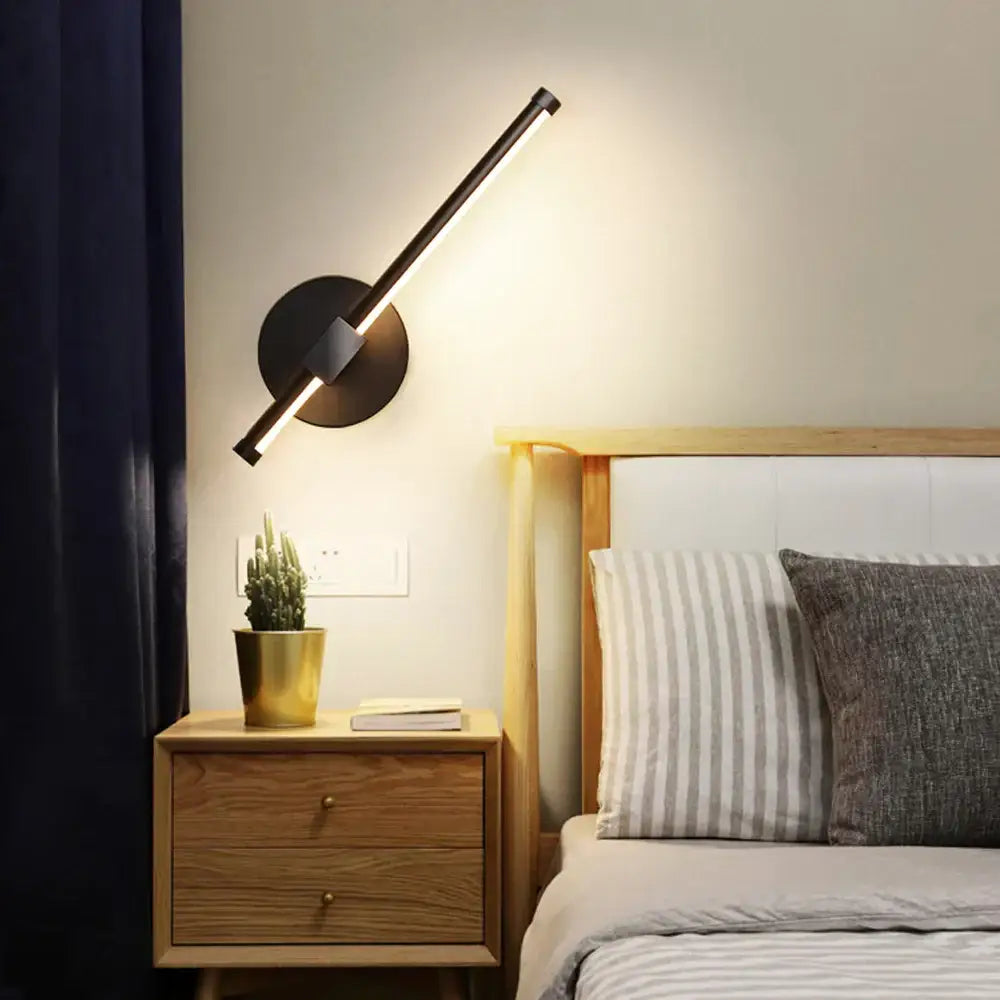 Black Angular LED Sconce