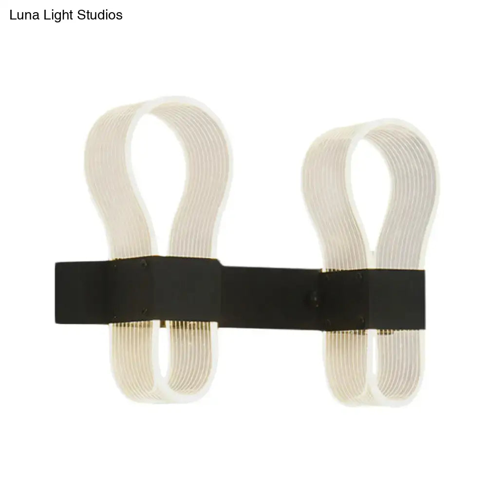 Black Arc Ring Wall Lamp