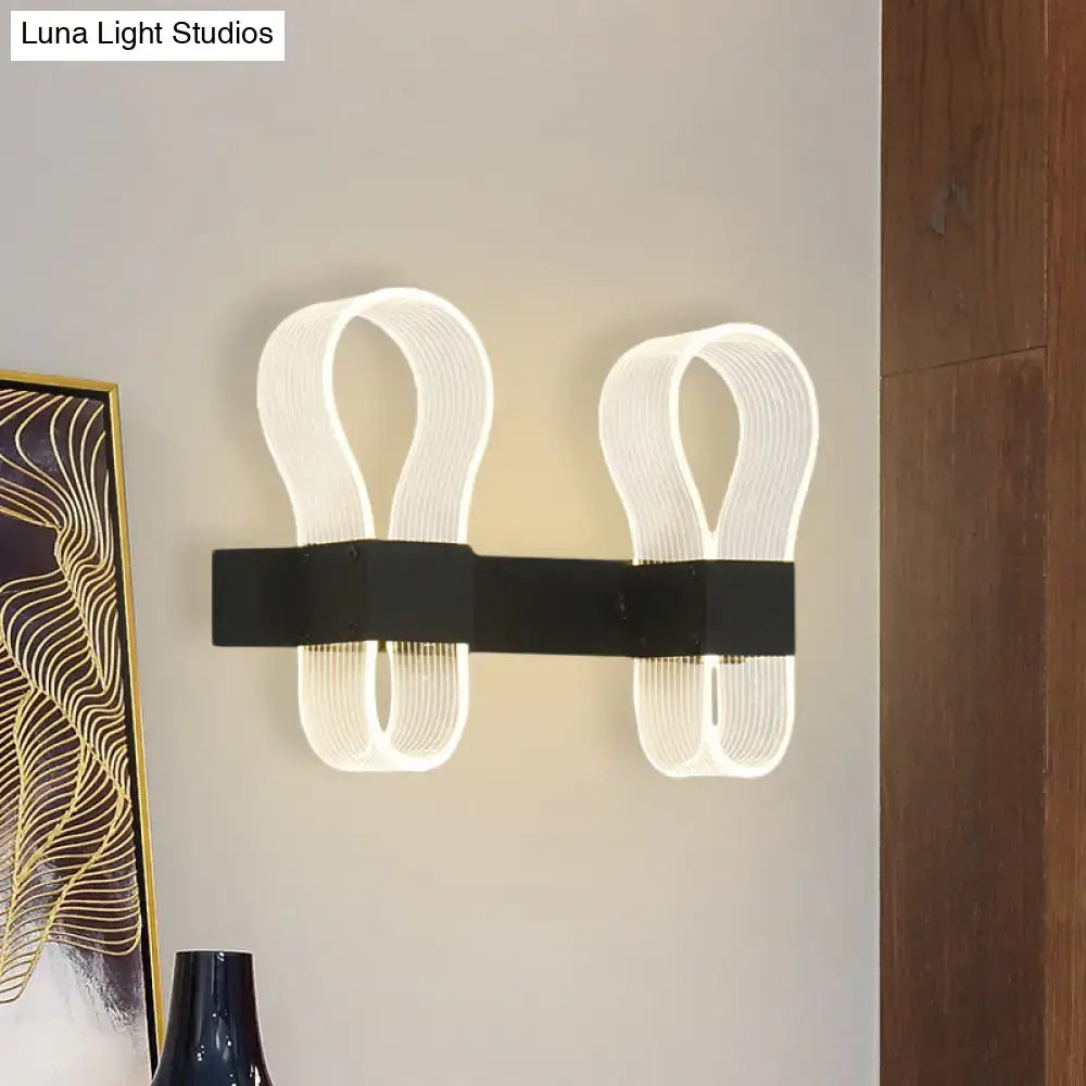 Black Arc Ring Wall Lamp