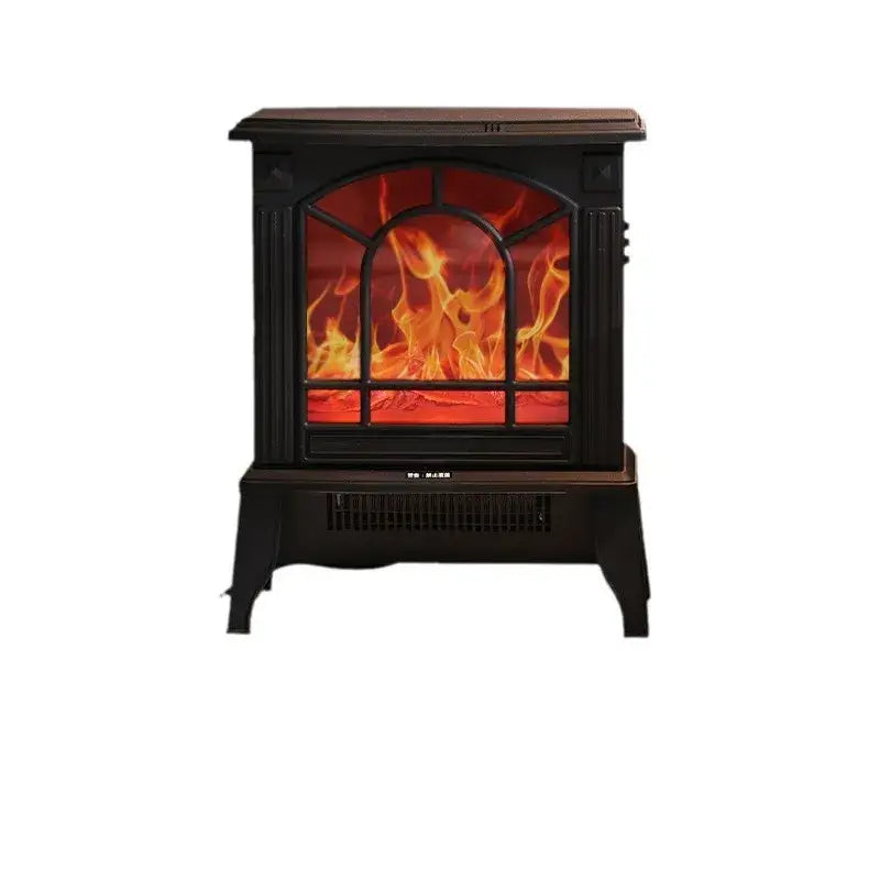Black Arched Electric Fireplace