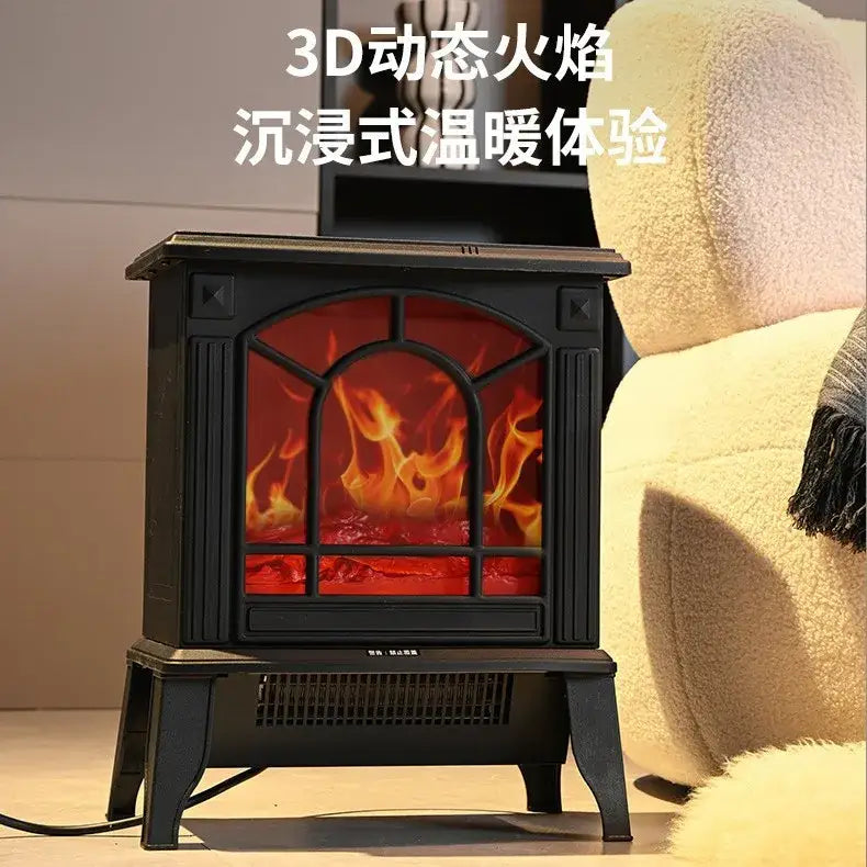 Black Arched Electric Fireplace