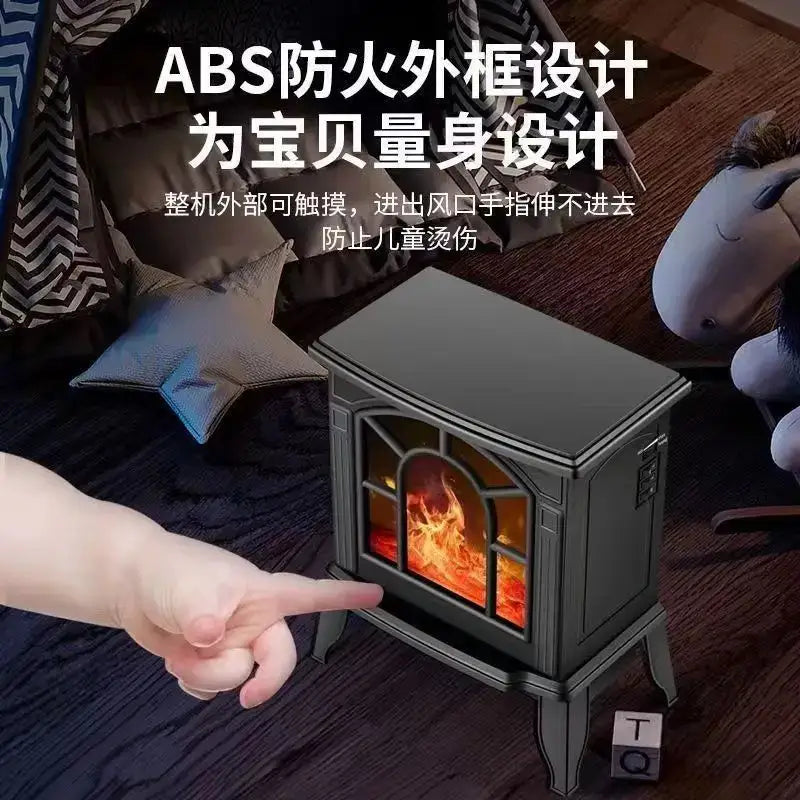 Black Arched Electric Fireplace