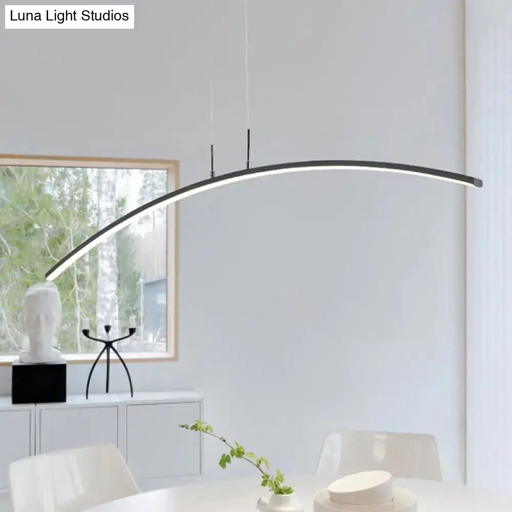 Black Arched LED Pendant Light