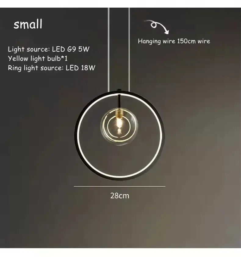 Black Ball Bubble LED Chandelier