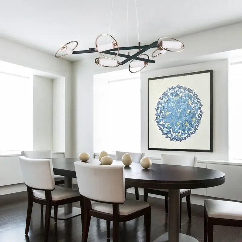 Black Brass LED Chandelier