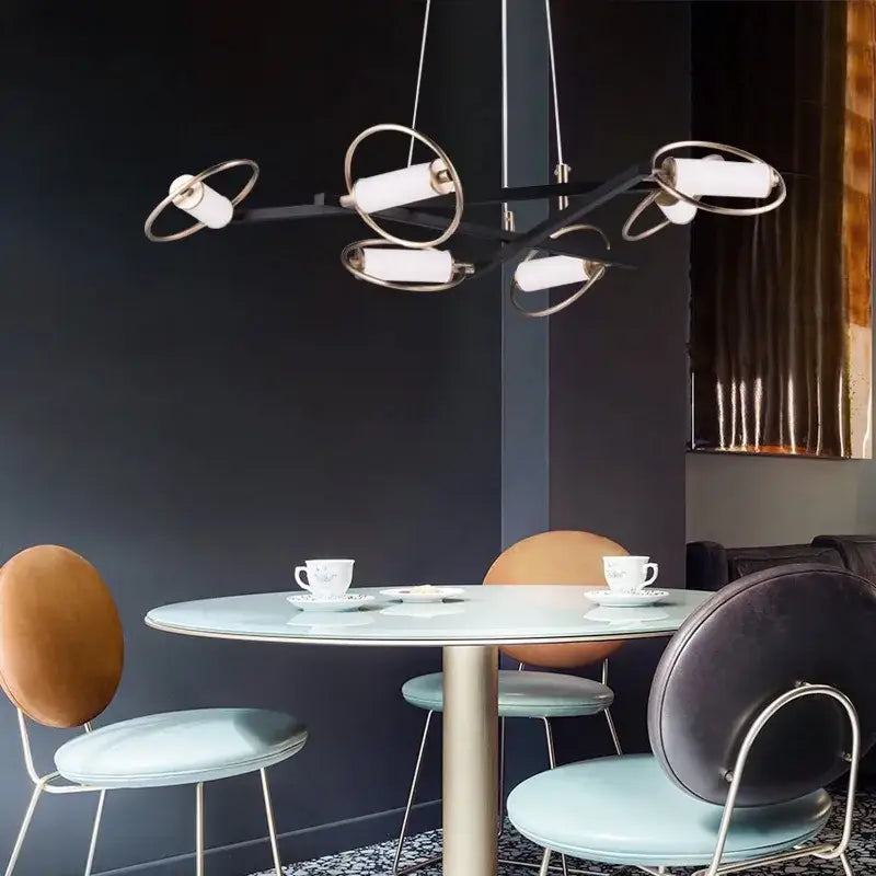 Black Brass LED Chandelier