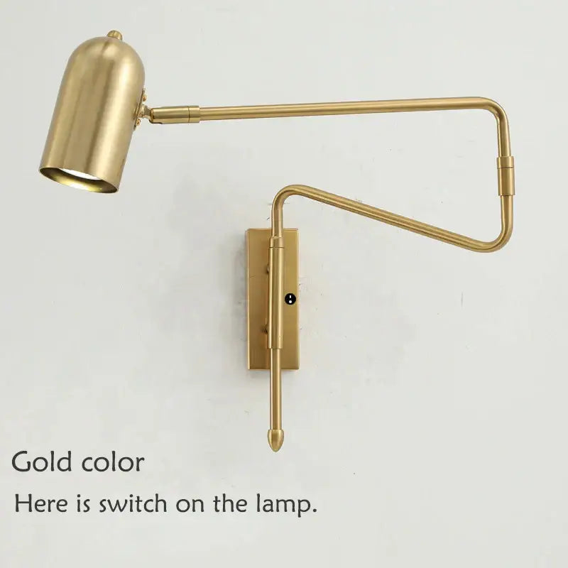 Black Brass Long-Arm Lamp