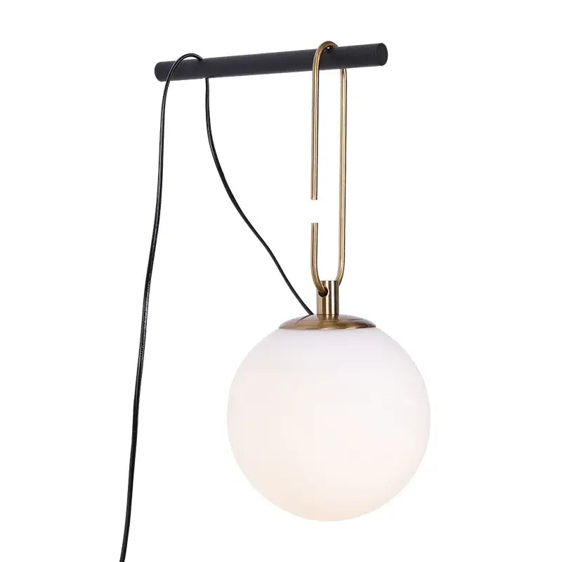 Brass Glass Pendant Light with Three-Light Design