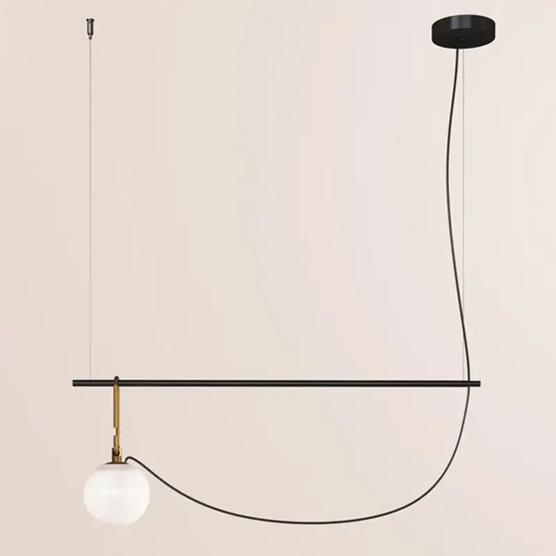 Brass Glass Pendant Light with Three-Light Design