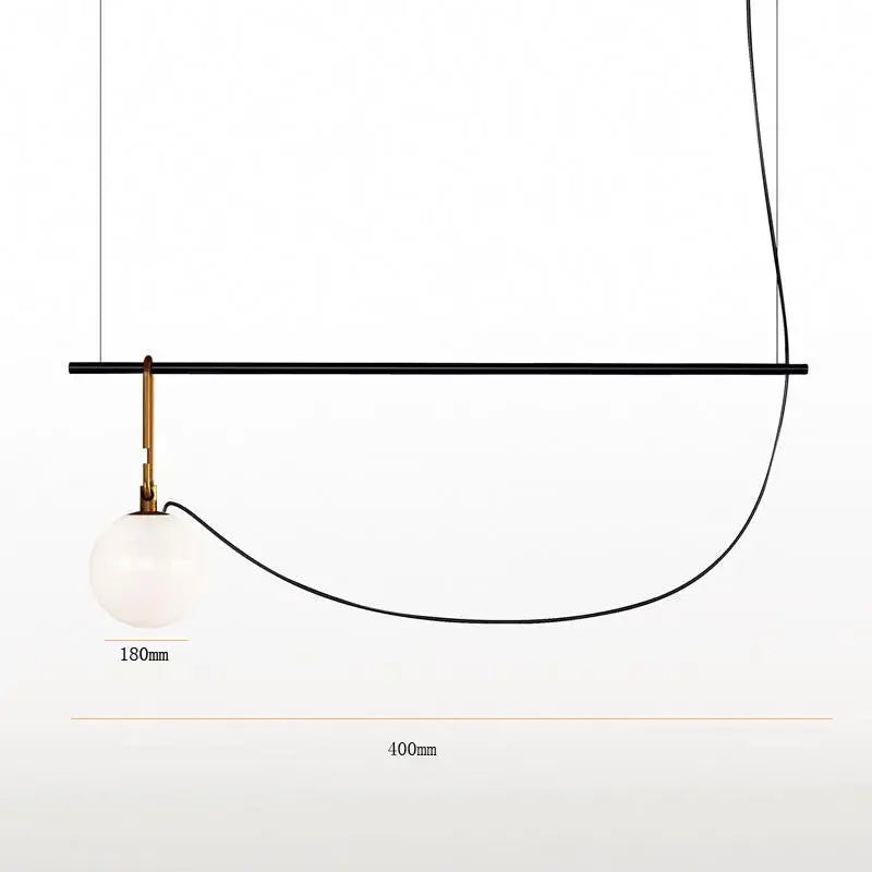Brass Glass Pendant Light with Three-Light Design