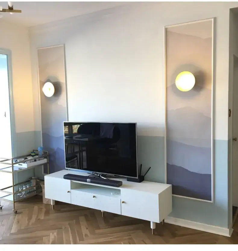 Brass Glass Wall Light for Bedrooms and Dining Areas