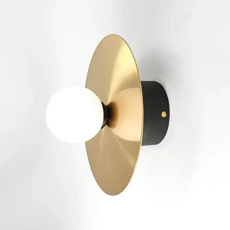 Brass Glass Wall Light for Bedrooms and Dining Areas