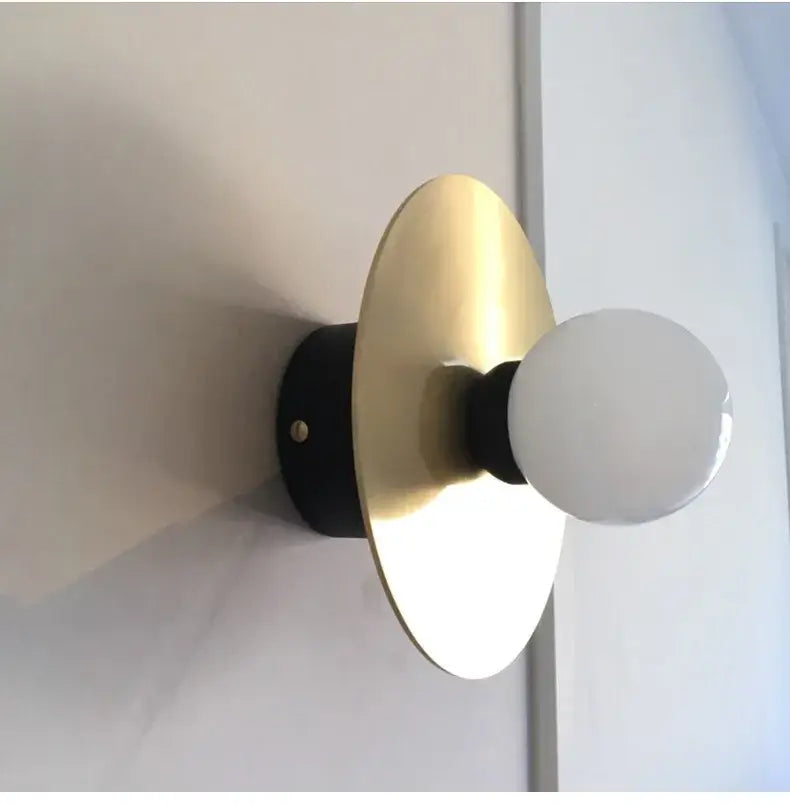 Brass Glass Wall Light for Bedrooms and Dining Areas
