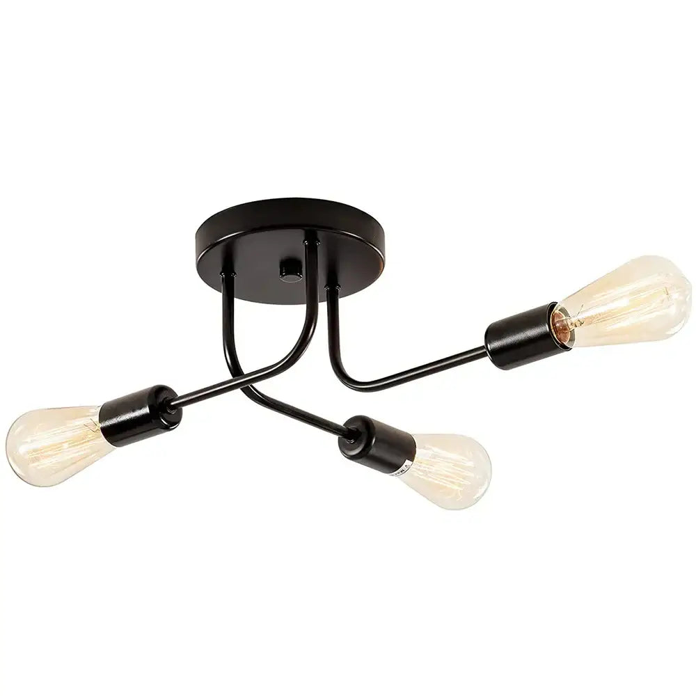 Brass Industrial Chandelier with LED Lighting