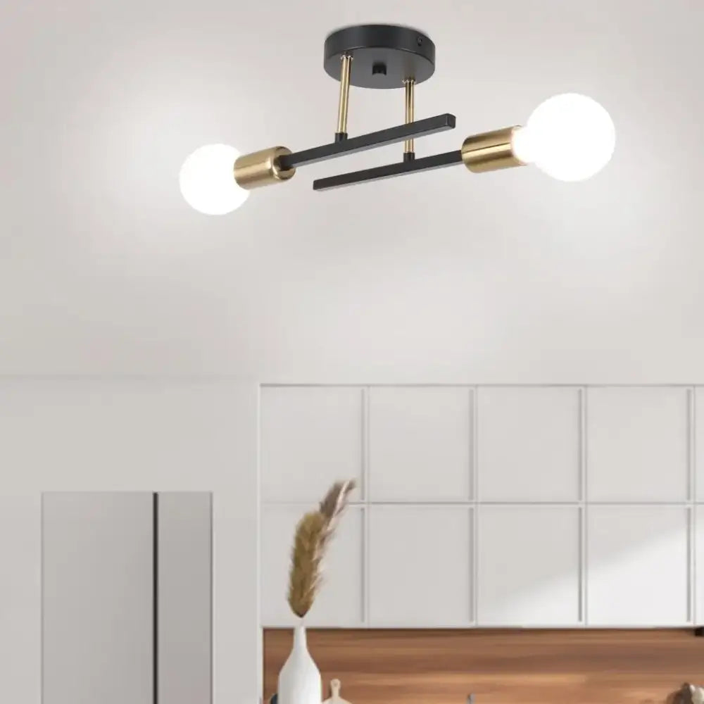 Brass Industrial Chandelier with LED Lighting