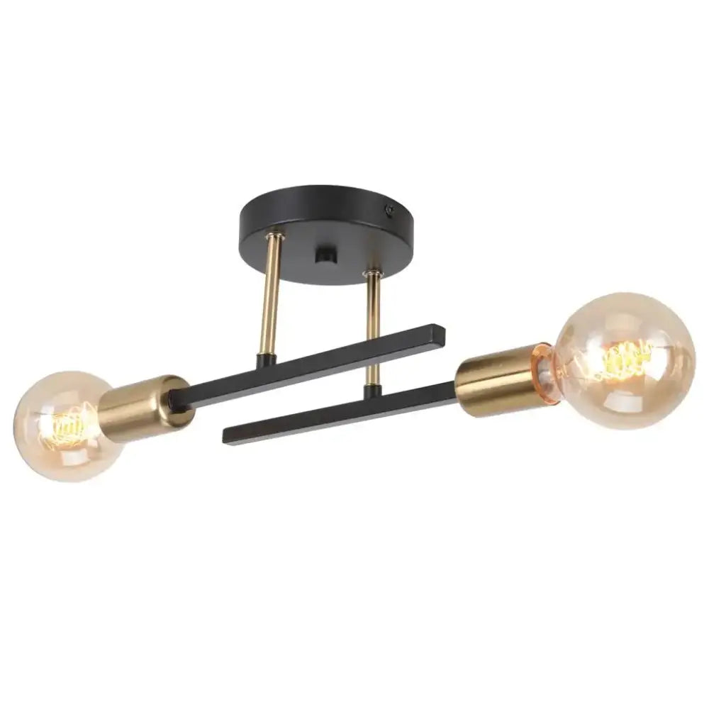 Brass Industrial Chandelier with LED Lighting