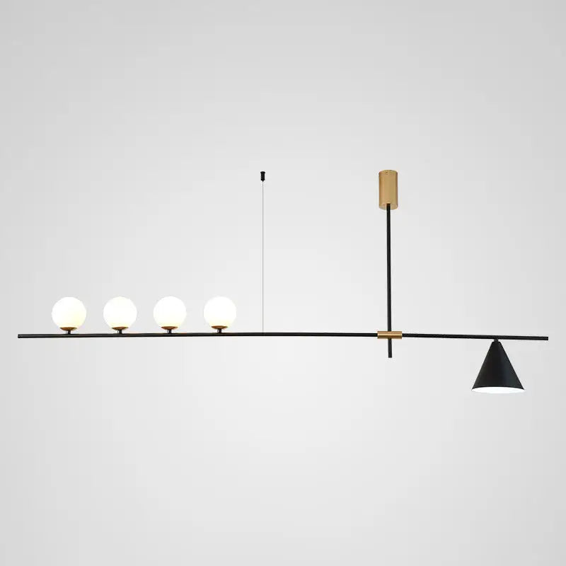 Black Brass Linear Chandelier