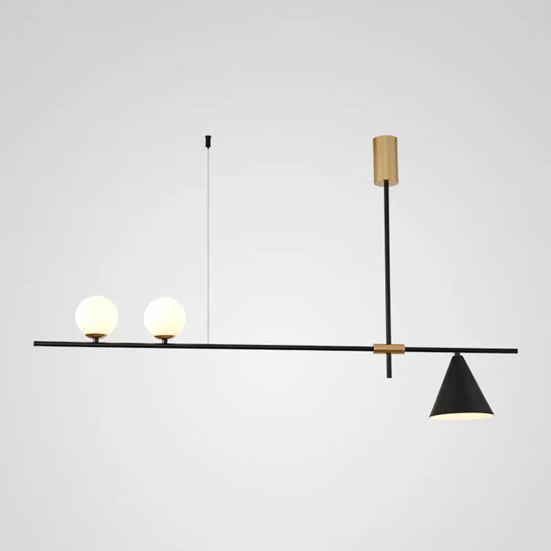 Black Brass Linear Chandelier