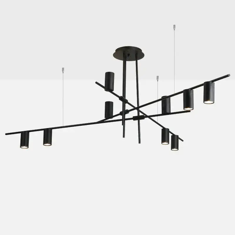 Black Minimalist Pendant Light 12-Head