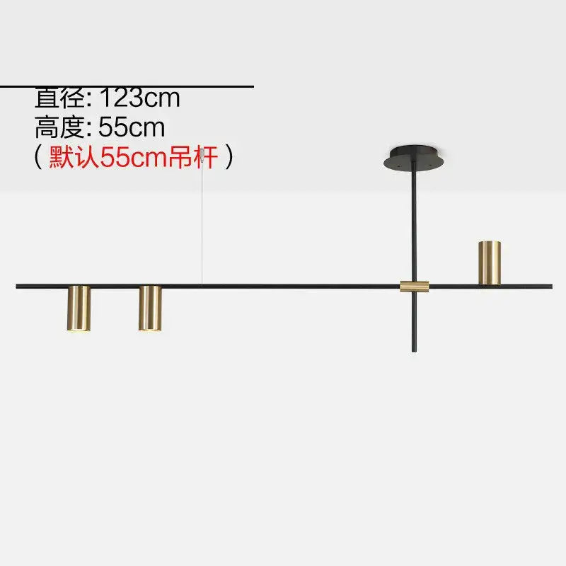Black Minimalist Pendant Light 12-Head