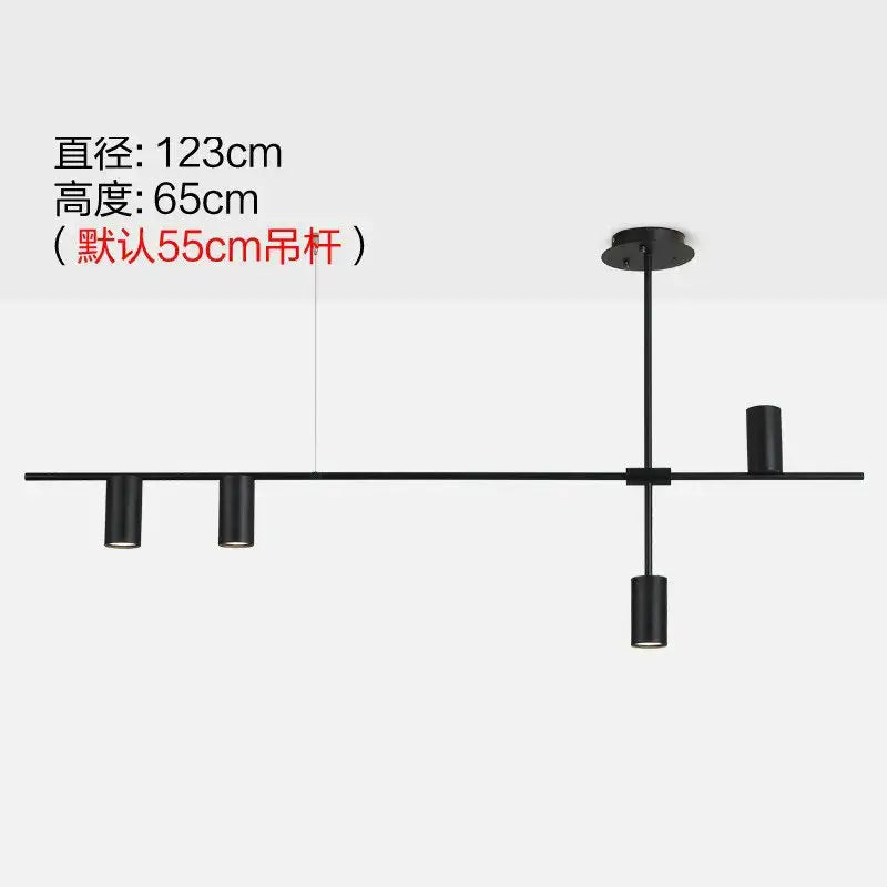 Black Minimalist Pendant Light 12-Head