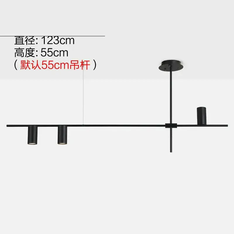Black Minimalist Pendant Light 12-Head