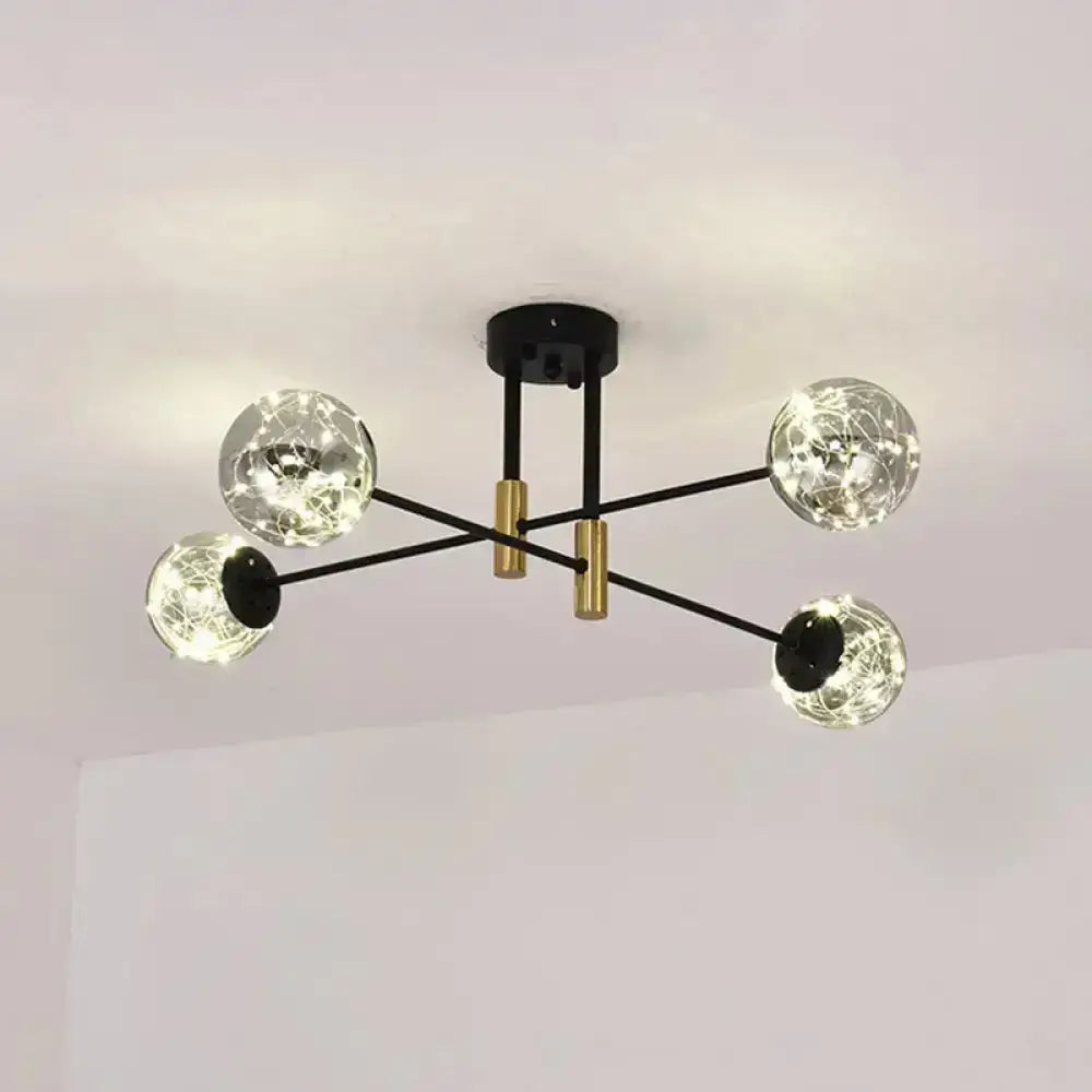 Black Brass Ball Light