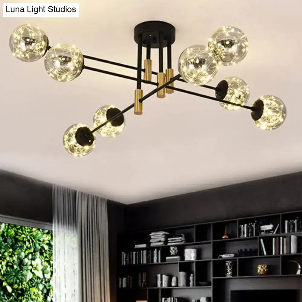 Black Brass Ball Light
