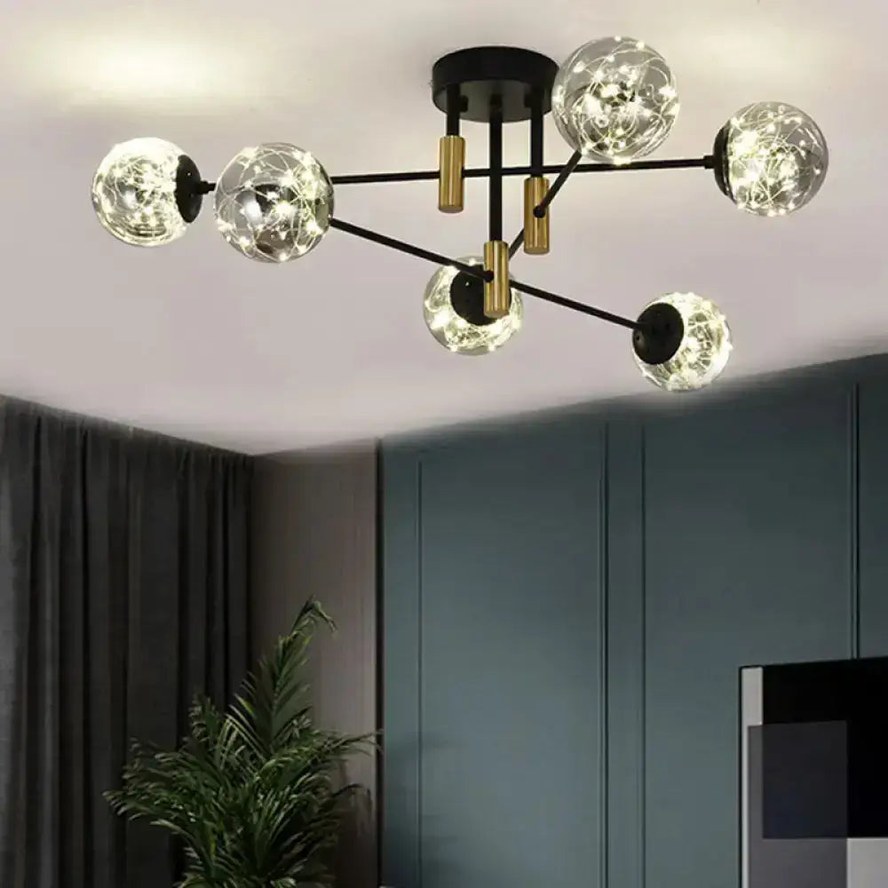 Black Brass Ball Light