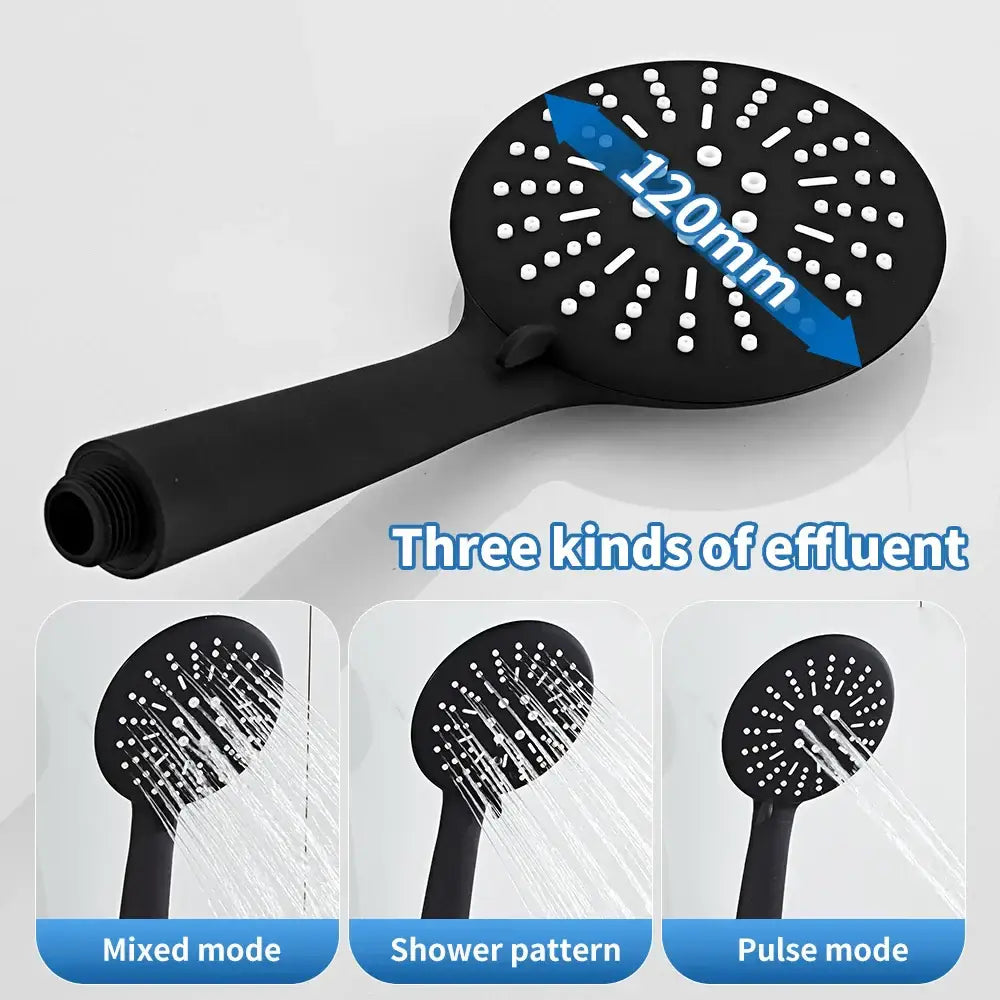 Black Brass Shower Faucet Set