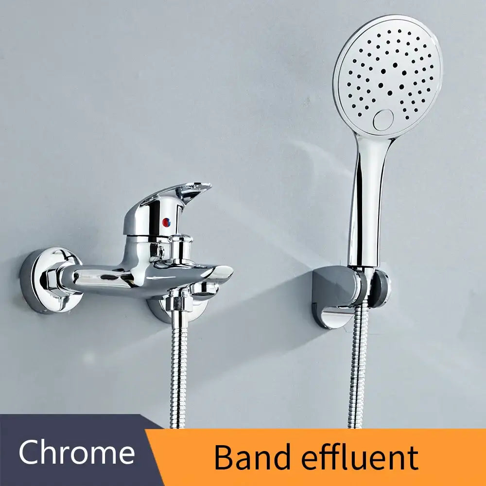 Black Brass Shower Faucet Set