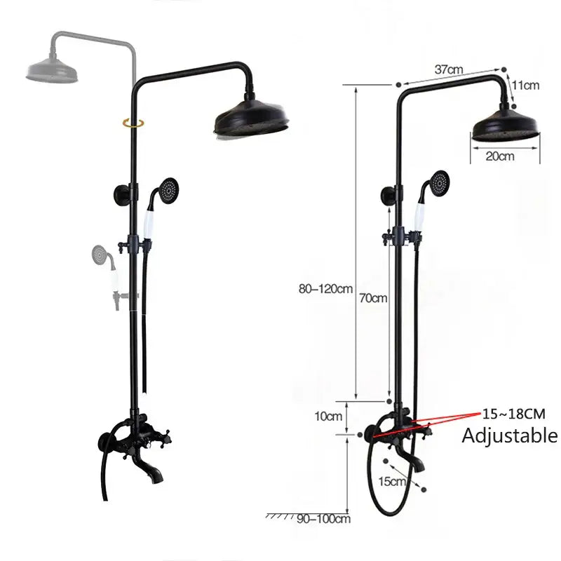 Black Brass Shower Mixer