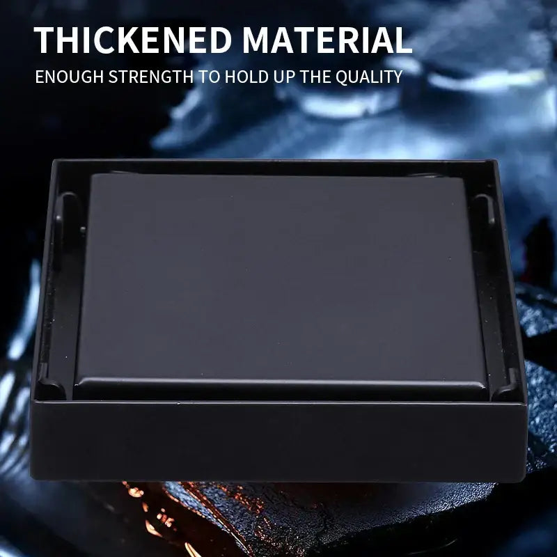 Black Brass Square Shower Drain with Deodorizer