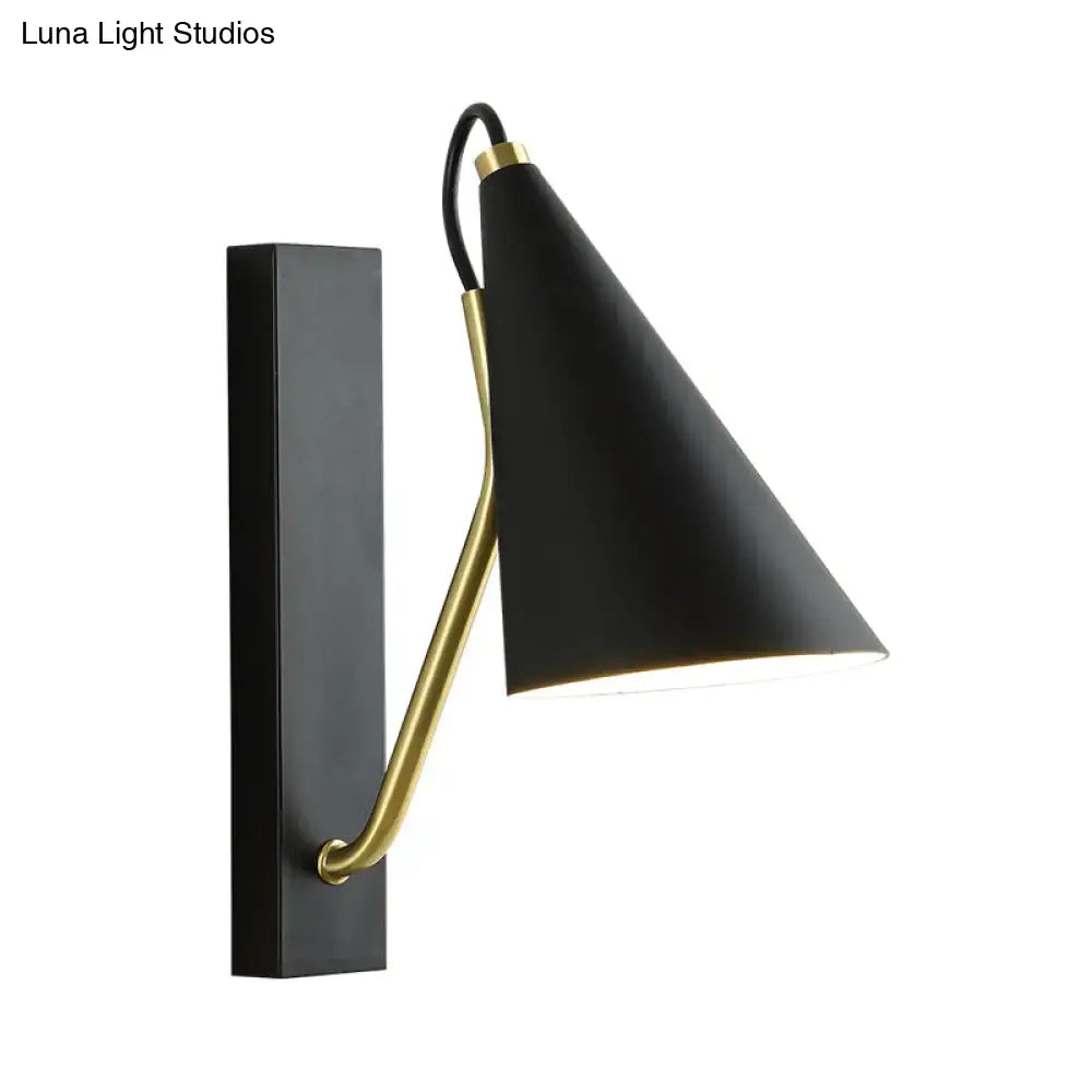 Black Brass Tapered Sconce