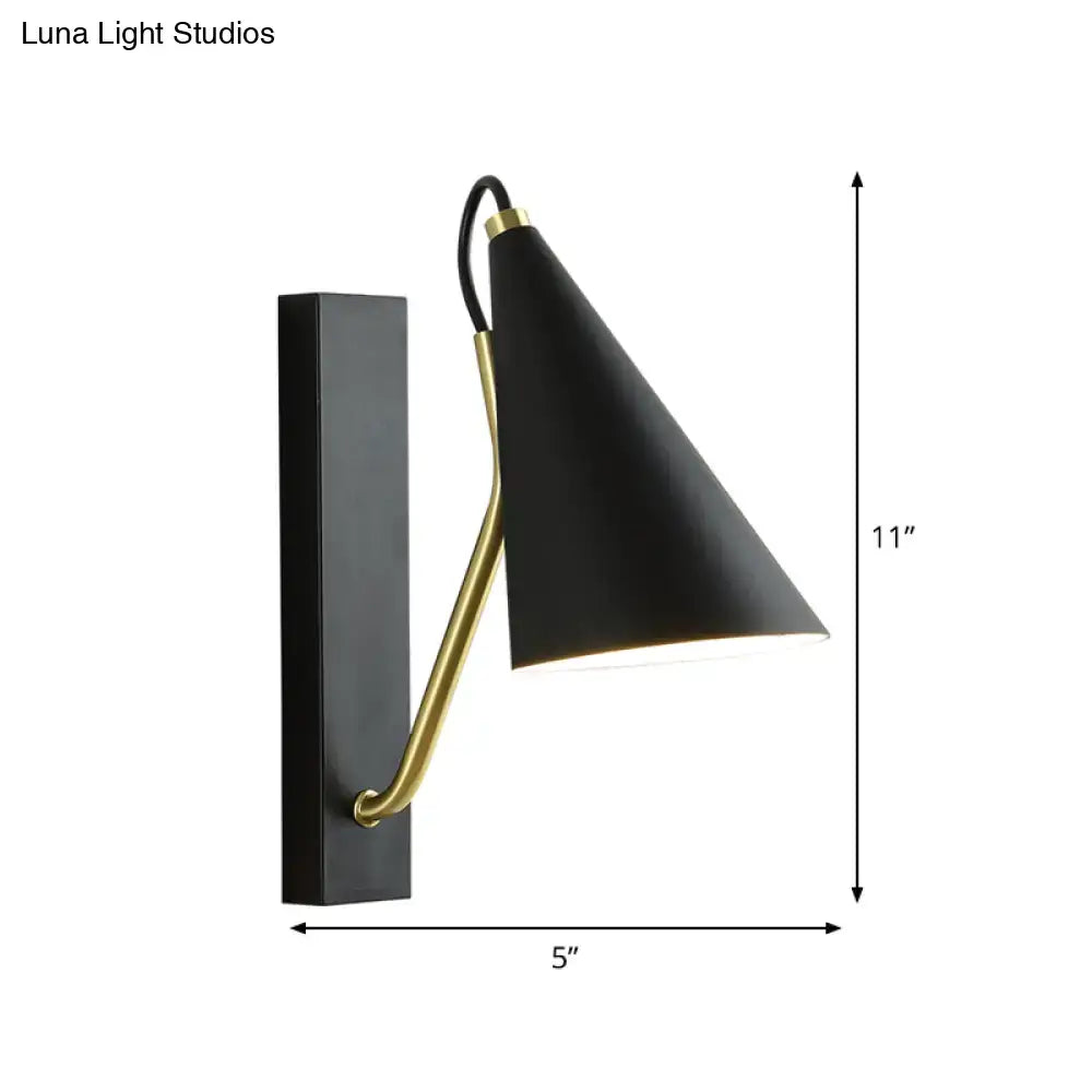 Black Brass Tapered Sconce