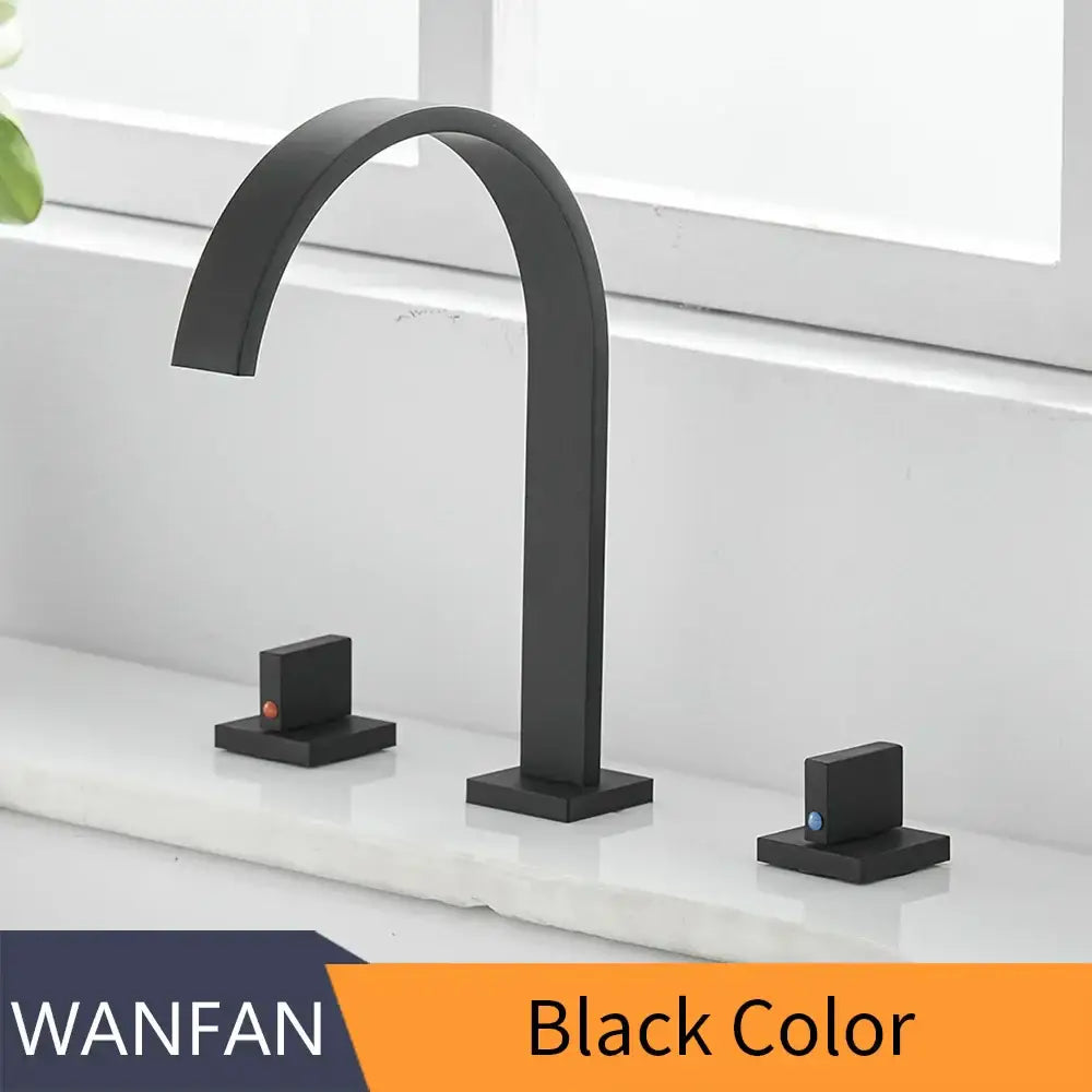 Black Brass Double Faucet