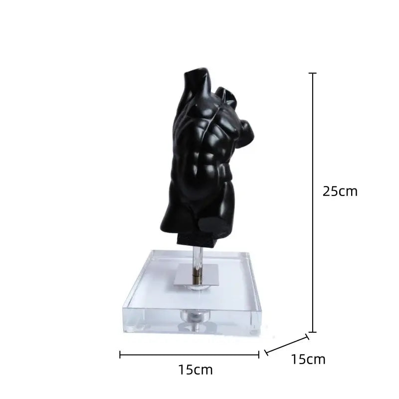 Black Resin Male Sculpture
